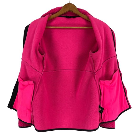 FILA Sport Women's Size Small Cloud Peak Pink Grey Textured Fleece Jacket Coat - Picture 8 of 11